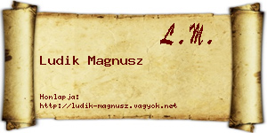 Ludik Magnusz névjegykártya